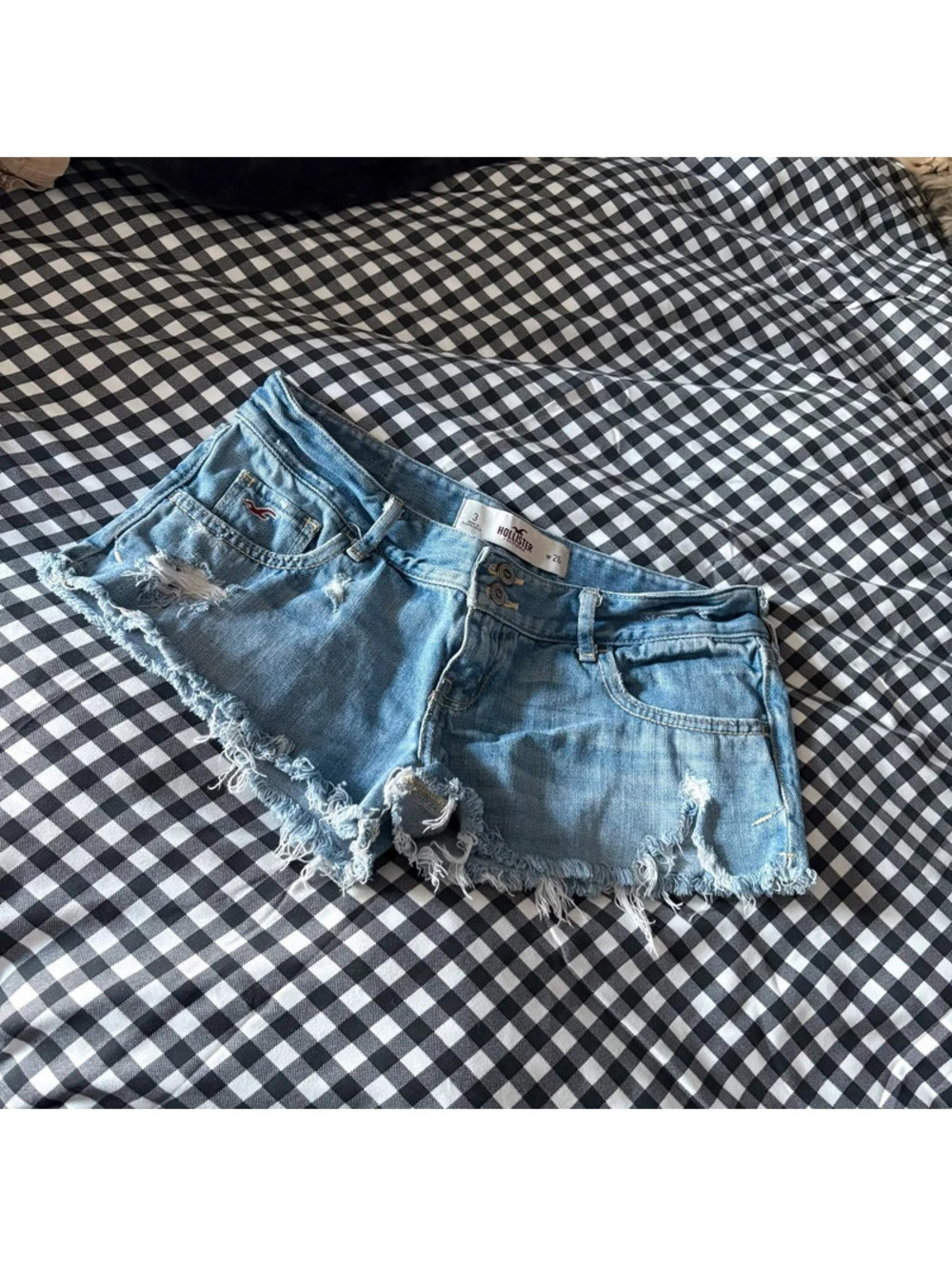 hollister y2k denim shorts